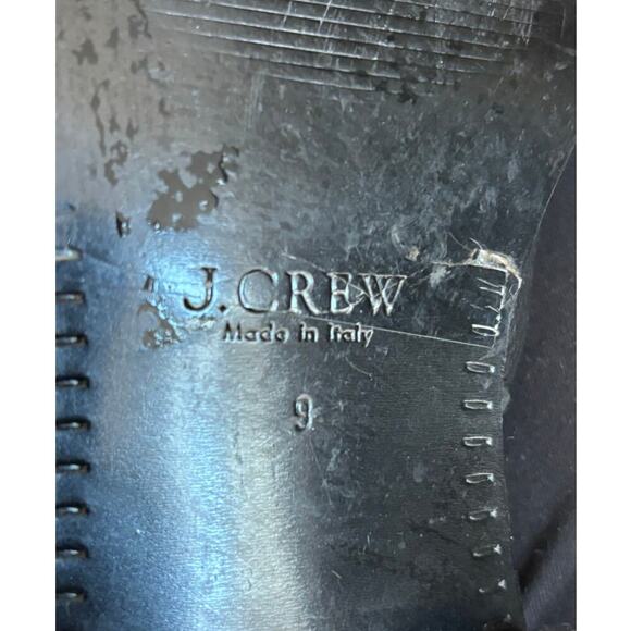 J.Crew Emmett Tall Riding Pebbled Leather Boots black Size 9 - Picture 7 of 7